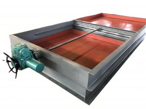 電動雨水排口閘板閥，電動污泥水溝閘板