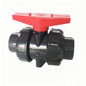 帶平臺(tái)的UPVC承插球閥，可加裝電氣動(dòng)執(zhí)行